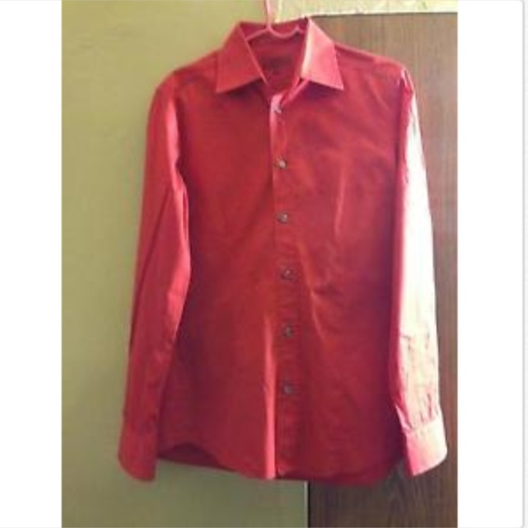HUGO by HUGO BOSS Red Button Down Shirt SZ S - Picture 1 of 2